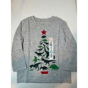 Jumping Beans Boys Gray Size 18m Long Sleeve Shirt Dinosaurs - FREE Shipping